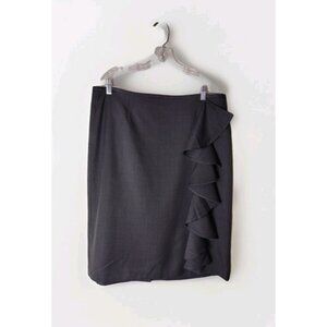Isabella Skirt 16 Lined Ruffle Lined Slit Business Formal